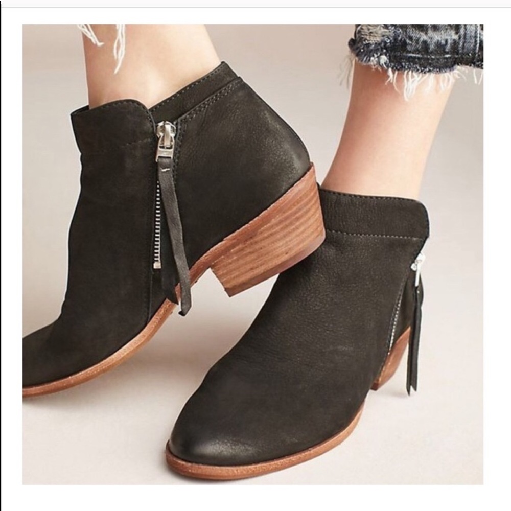 Sam Edelman Black Leather Packer Ankle Booties